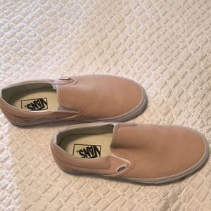 Pink sued vans slip on